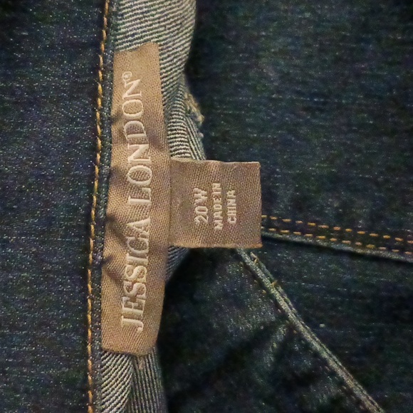 ****Jessica London Dark Blue Jean Jacket Plus Size 20W - Picture 2 of 8
